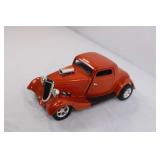 Die-Cast Model 1930s Orange Coupe Car with Removable Hood and Opening Doors Die-Cast Model 1930s Orange Coupe Car with Removable Hood and Opening Doors