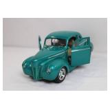 Die-Cast 1940 Ford Coupe Model Car in Teal Die-Cast 1940 Ford Coupe Model Car in Teal