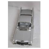 Die-Cast 1959 Cadillac Eldorado Biarritz Model Car Silver with Opening Doors and Hood Die-Cast 1959 Cadillac Eldorado Biarritz Model Car Silver with Opening Doors and Hood