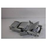 Die-Cast 1959 Cadillac Eldorado Biarritz Model Car Silver with Opening Doors and Hood Die-Cast 1959 Cadillac Eldorado Biarritz Model Car Silver with Opening Doors and Hood