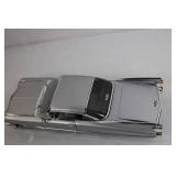 Die-Cast 1959 Cadillac Eldorado Biarritz Model Car Silver with Opening Doors and Hood Die-Cast 1959 Cadillac Eldorado Biarritz Model Car Silver with Opening Doors and Hood