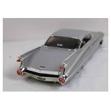 Die-Cast 1959 Cadillac Eldorado Biarritz Model Car Silver with Opening Doors and Hood Die-Cast 1959 Cadillac Eldorado Biarritz Model Car Silver with Opening Doors and Hood