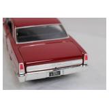 Die-Cast 1966 Chevy Nova Super Sport Model Car Red 1:18 Scale Die-Cast 1966 Chevy Nova Super Sport Model Car Red 1:18 Scale