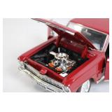 Die-Cast 1966 Chevy Nova Super Sport Model Car Red 1:18 Scale Die-Cast 1966 Chevy Nova Super Sport Model Car Red 1:18 Scale