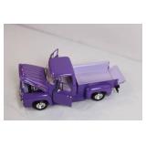 Die-Cast 1956 Ford Pickup Truck Model in Purple Die-Cast 1956 Ford Pickup Truck Model in Purple