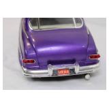 Diecast 1949 Mercury Purple Custom Car Model with Flames Diecast 1949 Mercury Purple Custom Car Model with Flames