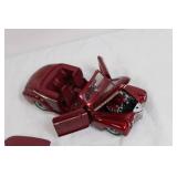 Die-Cast 1940s Classic Red Convertible Model Car Die-Cast 1940s Classic Red Convertible Model Car