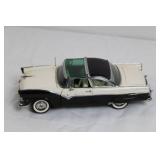 Die-Cast 1955 Ford Crown Victoria Model Car Black and White Die-Cast 1955 Ford Crown Victoria Model Car Black and White