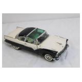 Die-Cast 1955 Ford Crown Victoria Model Car Black and White Die-Cast 1955 Ford Crown Victoria Model Car Black and White