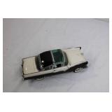 Die-Cast 1955 Ford Crown Victoria Model Car Black and White Die-Cast 1955 Ford Crown Victoria Model Car Black and White