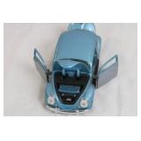 1:24 Scale Diecast VW Beetle Model Car Blue and Silver 1:24 Scale Diecast VW Beetle Model Car Blue and Silver