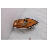 Vintage Wooden Model Speed Boat on Stand Vintage Wooden Model Speed Boat on Stand