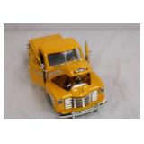 DUB City Chevrolet Diecast Pickup Truck Model Yellow with Flames DUB City Chevrolet Diecast Pickup Truck Model Yellow with Flames