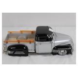 Diecast 1951 Chevrolet Pickup Truck Model with Black and Silver Finish Diecast 1951 Chevrolet Pickup Truck Model with Black and Silver Finish