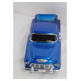 1:24 Scale 1955 Chevy Stepside Diecast Model Truck Blue 1:24 Scale 1955 Chevy Stepside Diecast Model Truck Blue