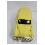 Die-Cast Yellow Vintage Panel Car Model with Flame Graphics Die-Cast Yellow Vintage Panel Car Model with Flame Graphics