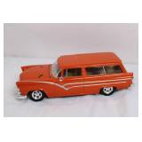 Die-Cast 1956 Ford Ranch Wagon Orange Model Car Die-Cast 1956 Ford Ranch Wagon Orange Model Car
