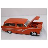 Die-Cast 1956 Ford Ranch Wagon Orange Model Car Die-Cast 1956 Ford Ranch Wagon Orange Model Car