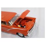 Die-Cast 1956 Ford Ranch Wagon Orange Model Car Die-Cast 1956 Ford Ranch Wagon Orange Model Car