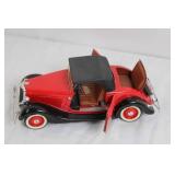 1:18 Scale 1934 Ford V8 Die-Cast Model Car Red and Black 1:18 Scale 1934 Ford V8 Die-Cast Model Car Red and Black