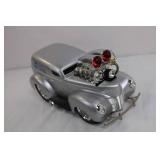Muscle Machines Diecast Model Car Silver Hot Rod with Blown Engine Muscle Machines Diecast Model Car Silver Hot Rod with Blown Engine