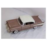 Diecast 1957 Chevrolet Bel Air Model Car, Pink and White, 1:18 Scale Diecast 1957 Chevrolet Bel Air Model Car, Pink and White, 1:18 Scale