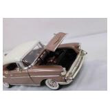 Diecast 1957 Chevrolet Bel Air Model Car, Pink and White, 1:18 Scale Diecast 1957 Chevrolet Bel Air Model Car, Pink and White, 1:18 Scale