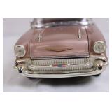 Diecast 1957 Chevrolet Bel Air Model Car, Pink and White, 1:18 Scale Diecast 1957 Chevrolet Bel Air Model Car, Pink and White, 1:18 Scale