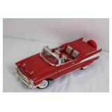 Diecast 1957 Chevrolet Bel Air Convertible Model Car Red Diecast 1957 Chevrolet Bel Air Convertible Model Car Red
