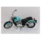 Die-Cast Harley-Davidson Motorcycle Model in Teal and Black Die-Cast Harley-Davidson Motorcycle Model in Teal and Black