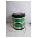 Vintage 7-Up Plaid Metal Picnic Cooler by Poloron Vintage 7-Up Plaid Metal Picnic Cooler by Poloron