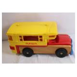 Vintage Playskool Wooden and Plastic School Bus Toy Vintage Playskool Wooden and Plastic School Bus Toy