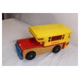 Vintage Playskool Wooden and Plastic School Bus Toy Vintage Playskool Wooden and Plastic School Bus Toy