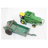 John Deere 7720 Combine Toy and Vintage Green Die-Cast Farm Implement John Deere 7720 Combine Toy and Vintage Green Die-Cast Farm Implement