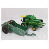 John Deere 7720 Combine Toy and Vintage Green Die-Cast Farm Implement John Deere 7720 Combine Toy and Vintage Green Die-Cast Farm Implement