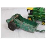 John Deere 7720 Combine Toy and Vintage Green Die-Cast Farm Implement John Deere 7720 Combine Toy and Vintage Green Die-Cast Farm Implement