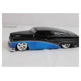 Die-Cast Custom Lowrider Model Car Black and Blue with Opening Doors Die-Cast Custom Lowrider Model Car Black and Blue with Opening Doors