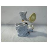 Antique Porcelain Figural Vase with Girl and Tree Stump Design Antique Porcelain Figural Vase with Girl and Tree Stump Design