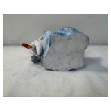 Antique Porcelain Figural Vase with Girl and Tree Stump Design Antique Porcelain Figural Vase with Girl and Tree Stump Design