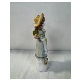 Porcelain Figurine of Girl in Blue Dress with Basket Porcelain Figurine of Girl in Blue Dress with Basket