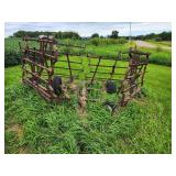 Used 4-Section Field Harrow Drag with Wheels