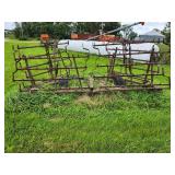 Used 4-Section Field Harrow Drag with Wheels