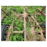 Used 4-Section Field Harrow Drag with Wheels