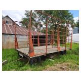 Meyers Wooden Floor  Hay Wagon with Metal Sides