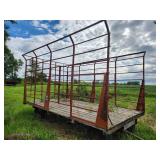 Meyers Wooden Floor  Hay Wagon with Metal Sides