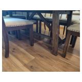 Dining Room Table, Leaf + Eight Chairs