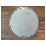 Round Mirror w/Brushed Nickel Trim
