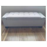 Gray Storage Tufted Ottoman