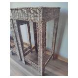 Woven Wicker Seagrass Plant Stands