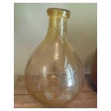 Amber Colored Blown Glass Vase